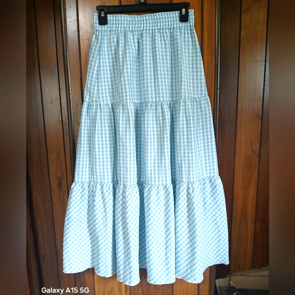 Sundays Blue and White Maxi Skirt Size Small  Very Nice Condition